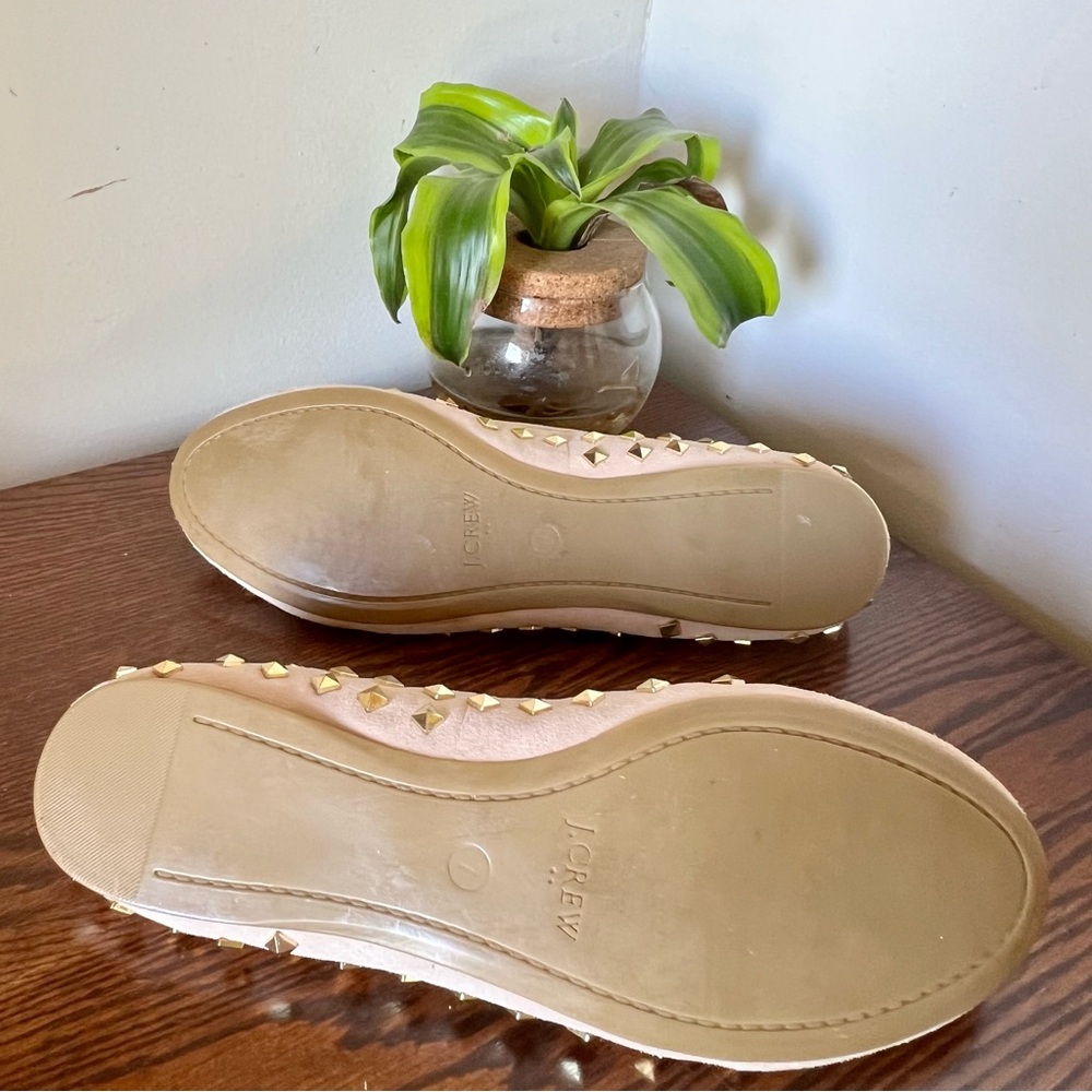 J. CREW CREAM BALLET FLATS with GOLD ACCENTS - Picture 7 of 12